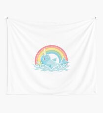 Tela decorativa Narwhal Unicorn of the Sea kawaii ballena veneno