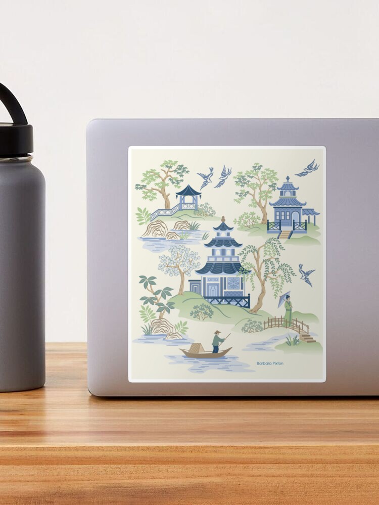 Thumbnail 1 of 3, Sticker, Chinoiserie designed and sold by Barbara Pixton.