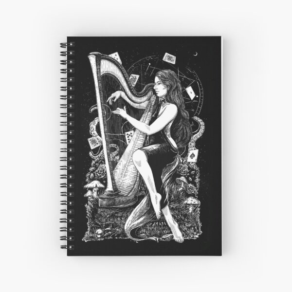 Dark Harpist Spiral Notebook