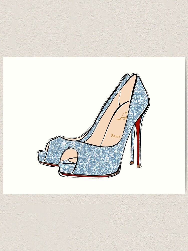 light blue small heels
