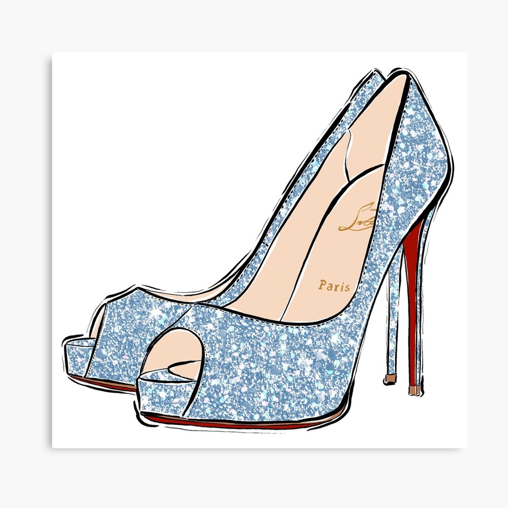 light blue high heels