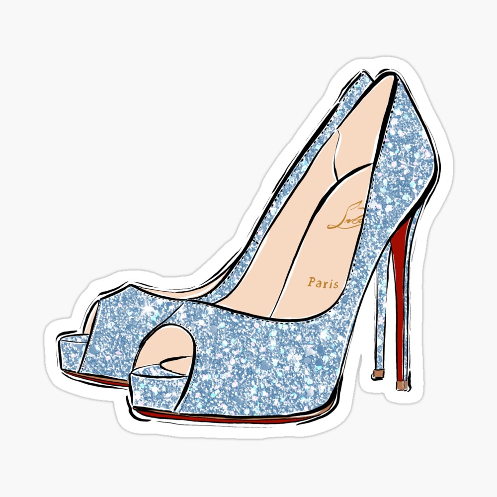 bright blue high heels