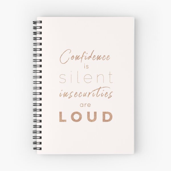 Item preview, Confidence is Silent, Insecurities are Loud | Copper Gold Glitter designed and sold by SoNifty.