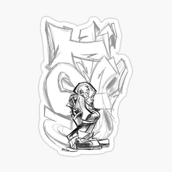 Lightning Strike "Concept Sketch" Sticker