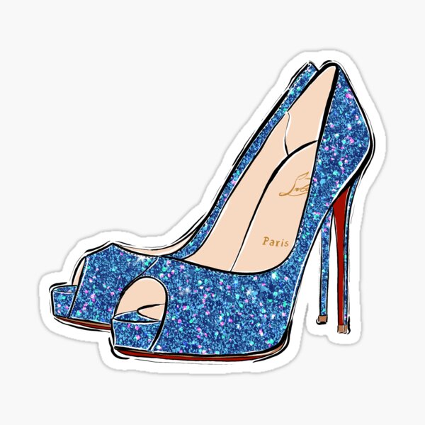 Blue High Heels Sticker