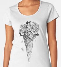 Eiscreme Rosen Frauen Premium T-Shirts