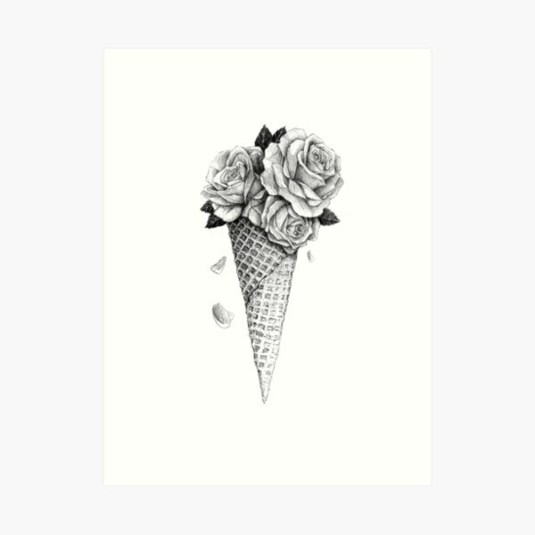 Ice Cream Roses Art Print