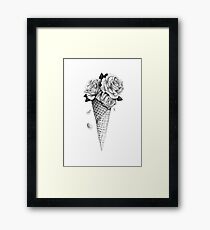 Lámina enmarcada Rosas de helado