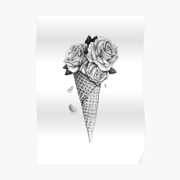 Ice Cream Roses Poster
