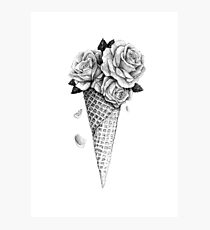 Lámina fotográfica Rosas de helado