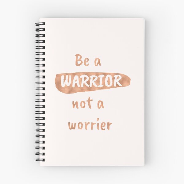 Item preview, Be a Warrior Not a Worrier | Copper Gold Metallic designed and sold by SoNifty.