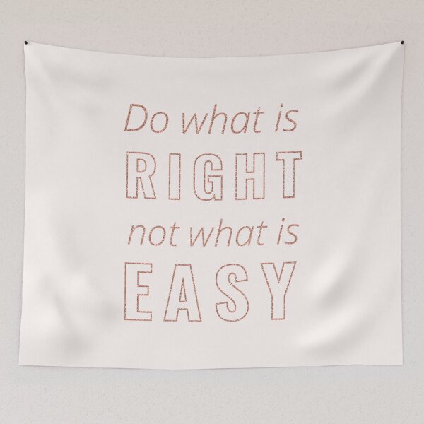 Item preview, Do What is Right Not What is Easy | Copper Gold Glitter designed and sold by SoNifty.