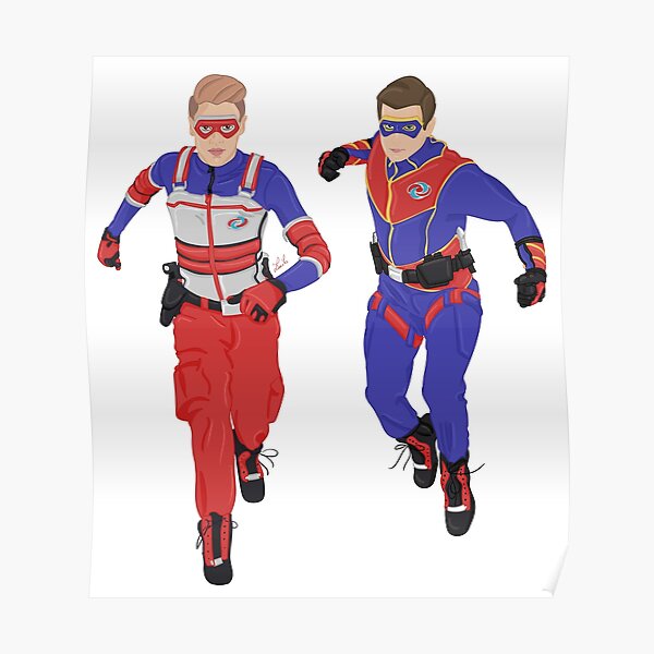Captain Man et Kid Danger - Héroïque Numérique Poster