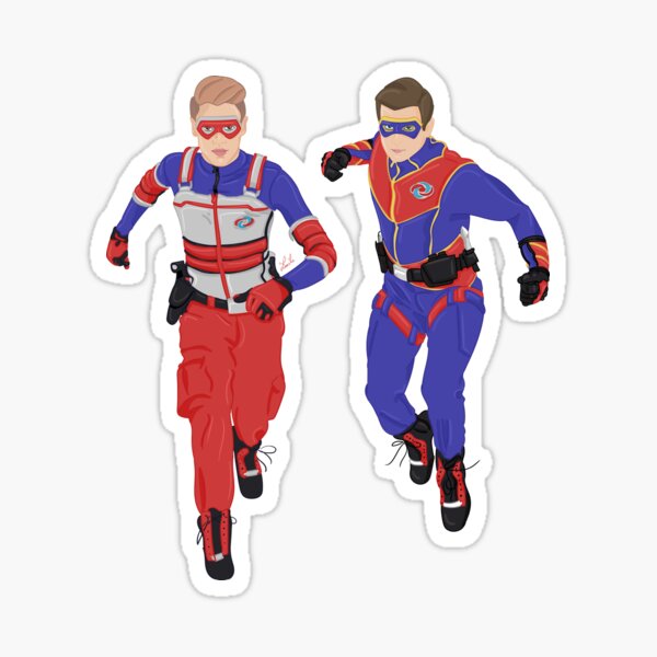 Capitán Man and Kid Danger - Heroic Digital Pegatina