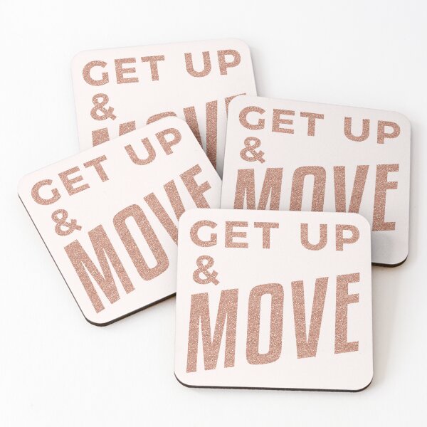 Item preview, Get Up & Move | Copper Gold Glitter designed and sold by SoNifty.