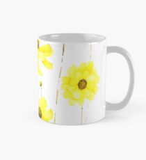 gelbes Kosmosblumenaquarell Tasse