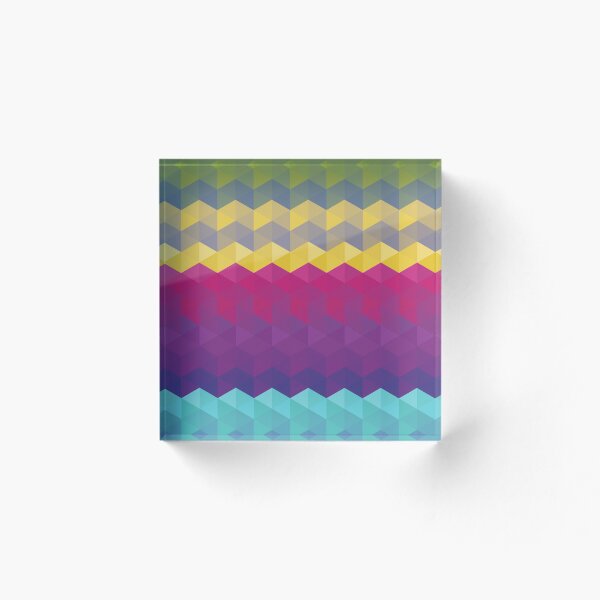 Item preview, Trendy Colorful abstract polygon zigzag modern triangle pattern cool multicolor cubism designed and sold by yumania.