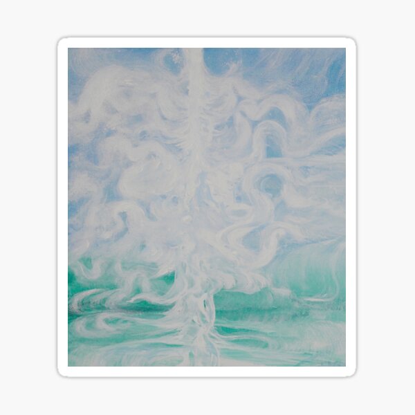 Christian Abstract Worship Art Painting, HEAVENLY DEPOSIT, Acrylic Painting Print Sticker