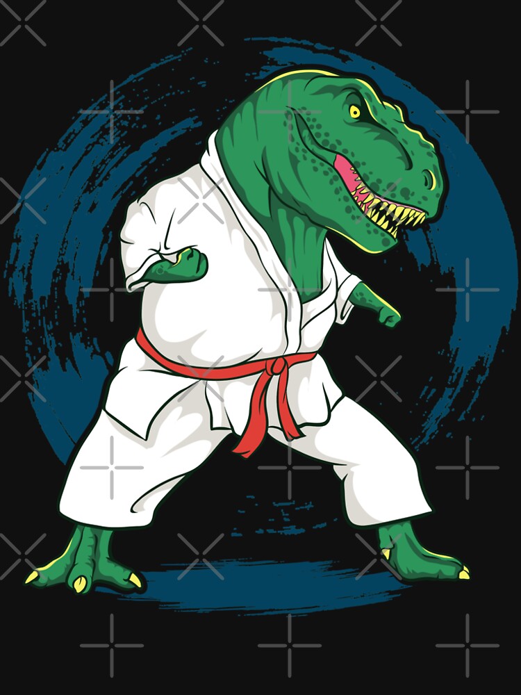 "Kung Fu Dinosaur Fighting Martial Arts T-Rex" T-shirt by nerdninja ...
