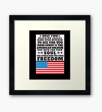 Military Veteran Soldier Jesus Christ Two Defining Forces Jesus Christ & The American Soldier Framed Print