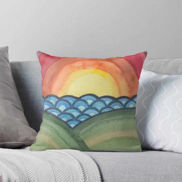 Item preview, Psychedelic Sunset - Abstract Watercolor Landscape designed and sold by Apothekori.