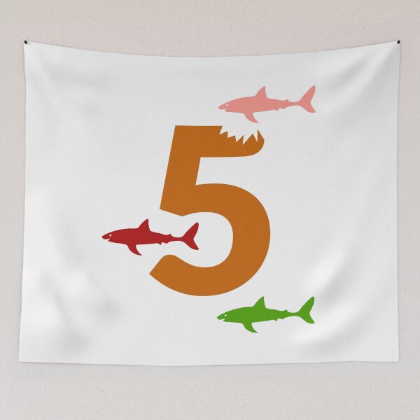 Item preview, Kids Shark Bite 5th Birthday print For 5 Year Old Birthdays designed and sold by banwa.