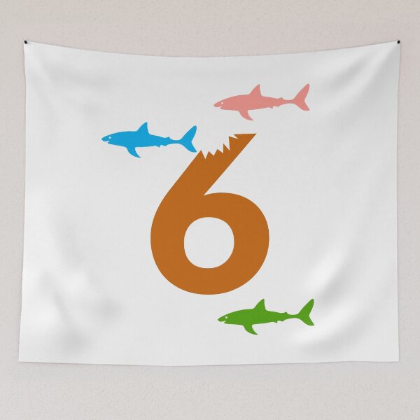 Item preview, Kids Shark Bite 6th Birthday graphic For 6 Year Old Birthdays designed and sold by banwa.