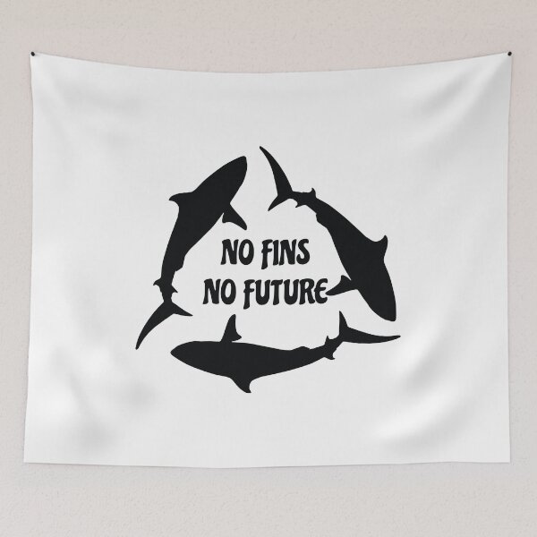 Item preview, No Fins No Future print Save Shark product designed and sold by banwa.