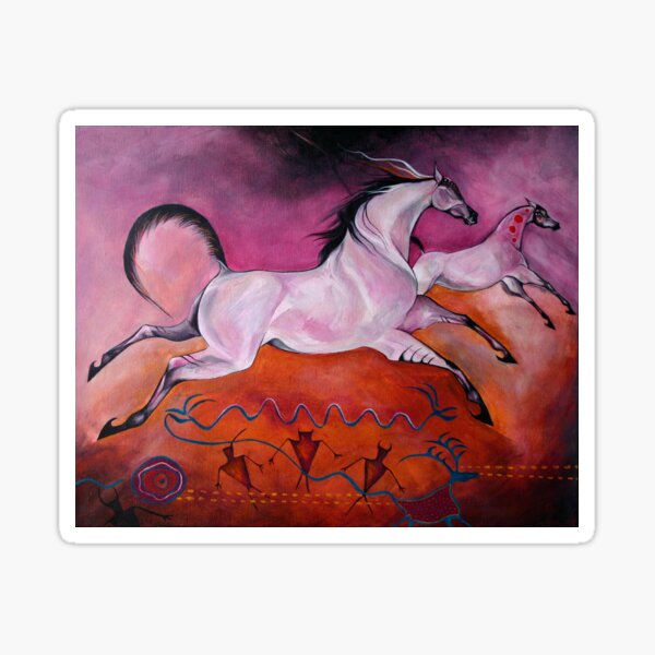 Aperçu de l'œuvre Fantasy Cave Horses créée et vendue par Jill Claire.