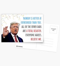 Donald Trump Fathers Day, Fatherhood, First Fathers day, Humor, Humour, Cute Gift ideas Postcards