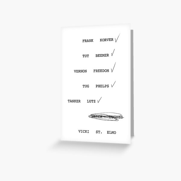 A Dream Team of Killer Stoppers Greeting Card