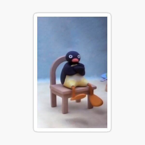 Vista previa del artículo con la obra «Pingu enojado», diseñado y vendido por j-and-h.