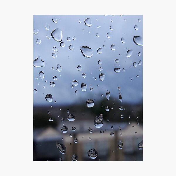 Raindrops On Window Wall Art Redbubble