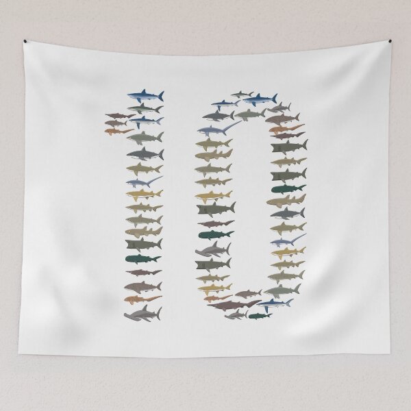 Item preview, Kids Types Of Shark 10 Year Old Boys & Girls Birthday graphic designed and sold by banwa.