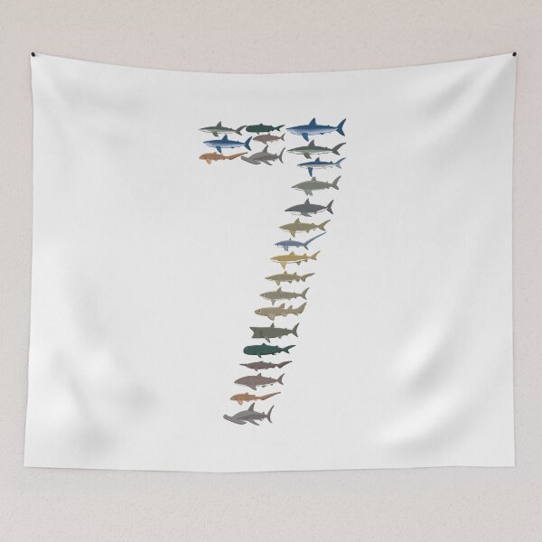 Item preview, Kids Types Of Shark 7 Year Old Boys & Girls Birthday graphic designed and sold by banwa.