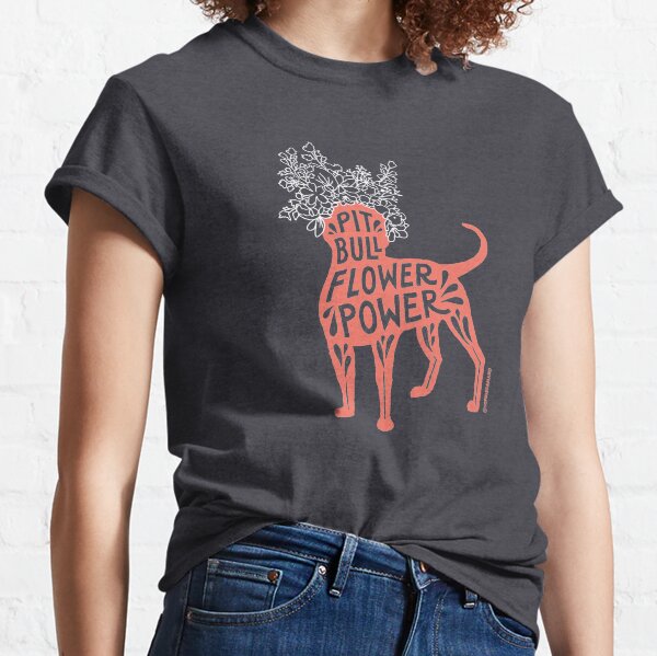 Item preview, Pit Bull Flower Power (coral, white crown) designed and sold by SophieGamand.