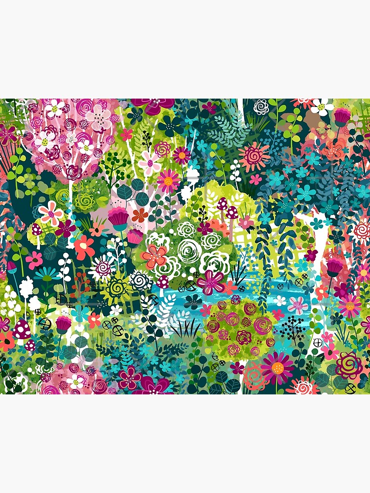 Poster « Le jardin de fleurs de Monet », par SarahTreu | Redbubble