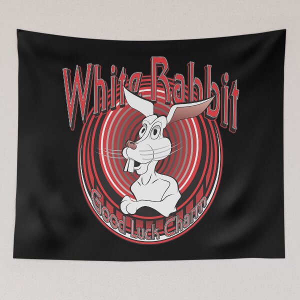 Item preview, White Rabbit your Good Luck Charm designed and sold by MontanaJack.