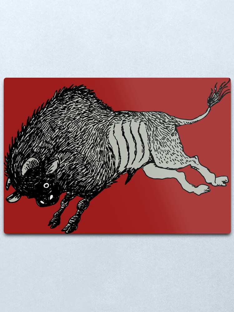 Alternate view of bull run Metal Print