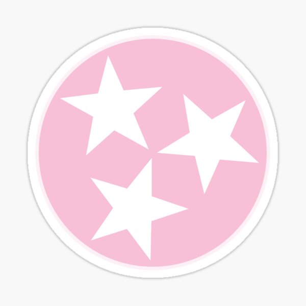 Tennessee TriStar - Light Pink Sticker