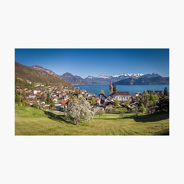 Lake Lucerne at Weggis, Switzerland Photographic Print