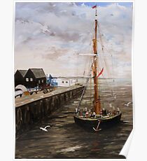 The 'Greta' Kent Barge Entering Whitstable Harbour Poster