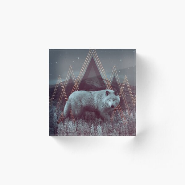 In Wildness | Wolf Acrylic Block