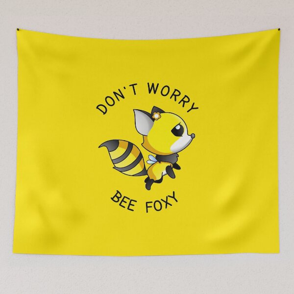Item preview, Don't Worry, Bee Foxy - Yellow designed and sold by 4wordsmovement.