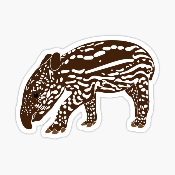 Vista previa del artículo con la obra «Tapir de bebe», diseñado y vendido por The Sleepy Monito.
