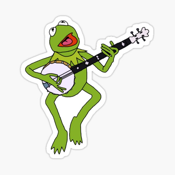 Kermit banjo Sticker