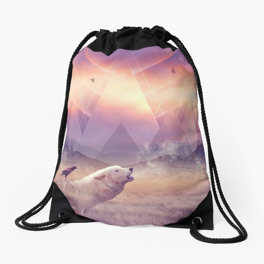 In Search of Solace Drawstring Bag