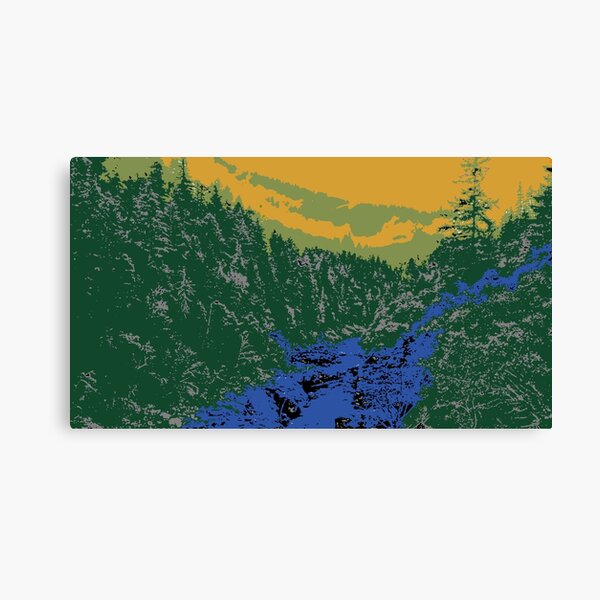 Abstract Mountain Scenery Canvas Print