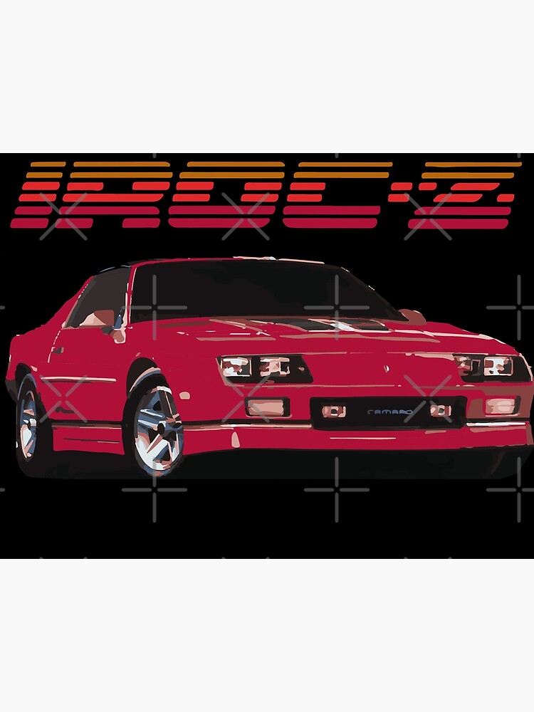Disover 1980s Red Chevy Camaro IROC-Z Z28 Premium Matte Vertical Poster