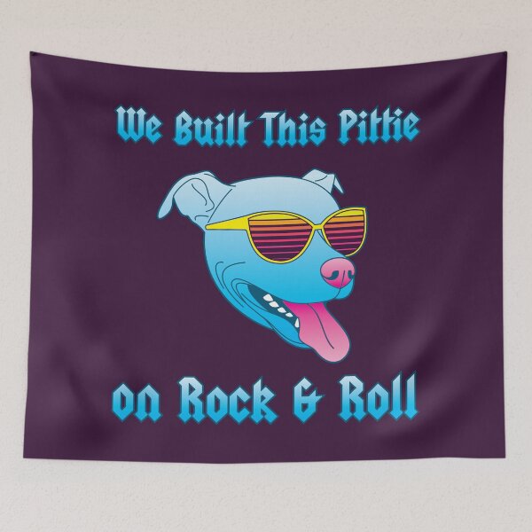 Item preview, We Built This Pittie on Rock and Roll - Purple designed and sold by PittieParadise.